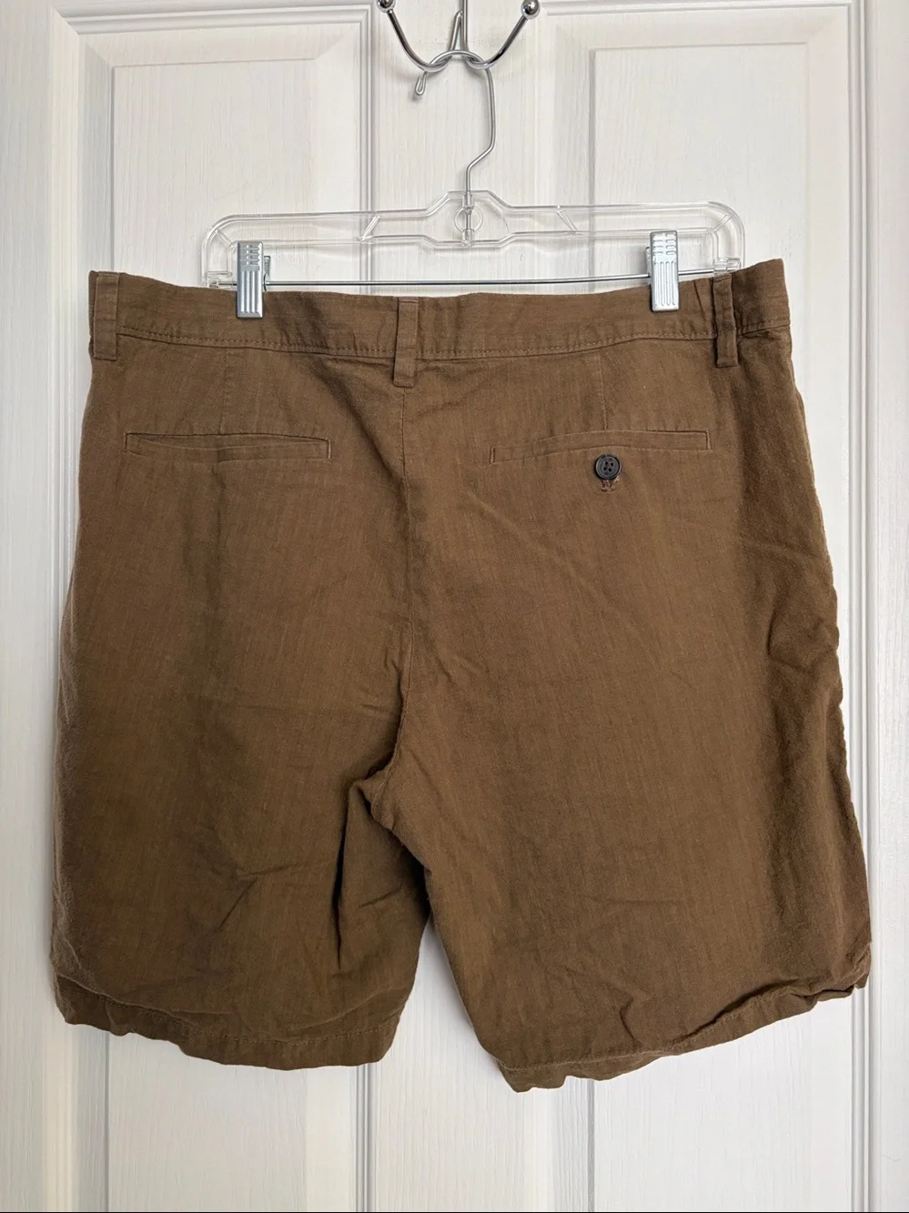 Banana Republic Brown Flat-Front Casual Chambray Shorts